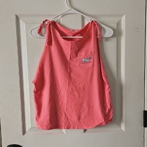 Vineyard Vines Coral Tank Top with Logo